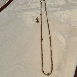 Golden Knots Necklace & Earrings Set